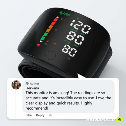 Wrist Blood Pressure Monitor LED Display